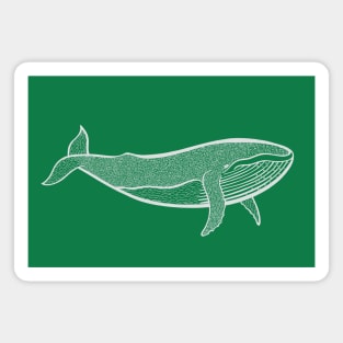 Humpback Whale - hand drawn marine animal design Magnet